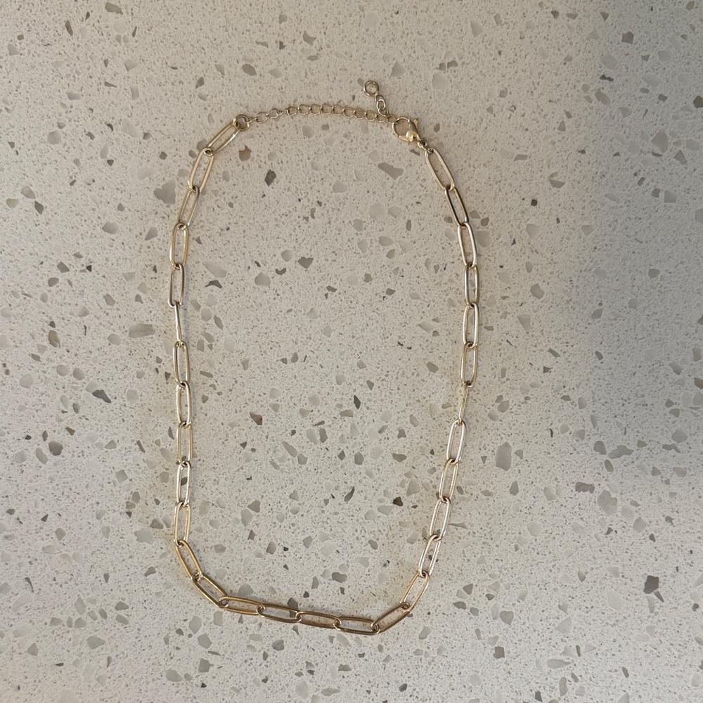 Chic Gold-Tone Link Necklace